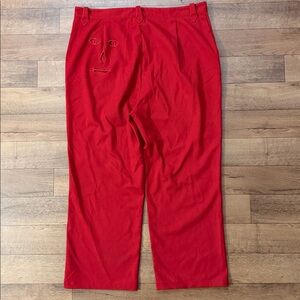 Fashion Brand Company Size 3XL Face Cut Out Red Trouser Pants Colorful Plus Size